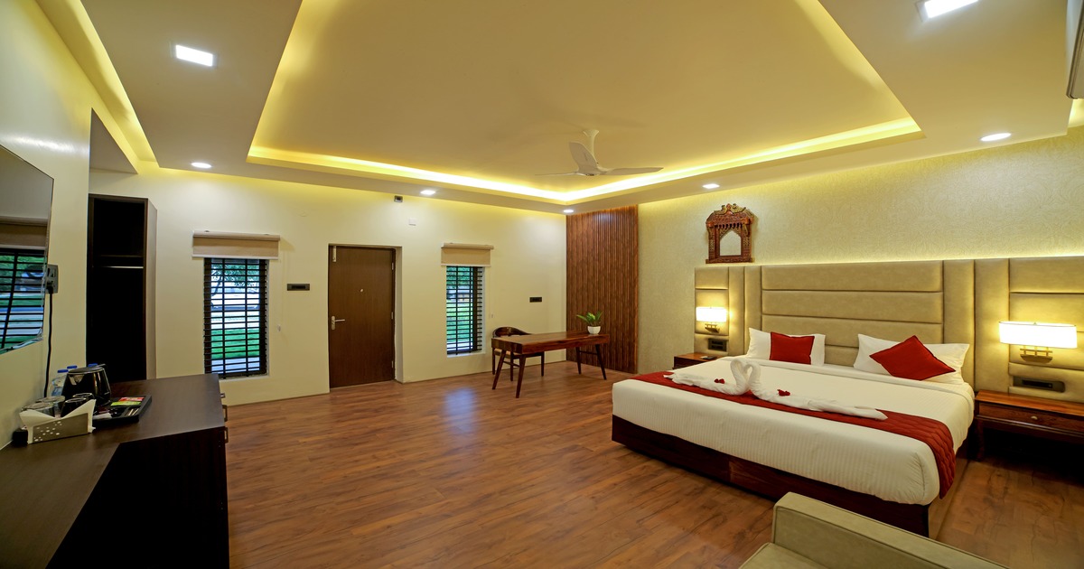Spacious and comfortable interior of a private family villa in Tirupati.